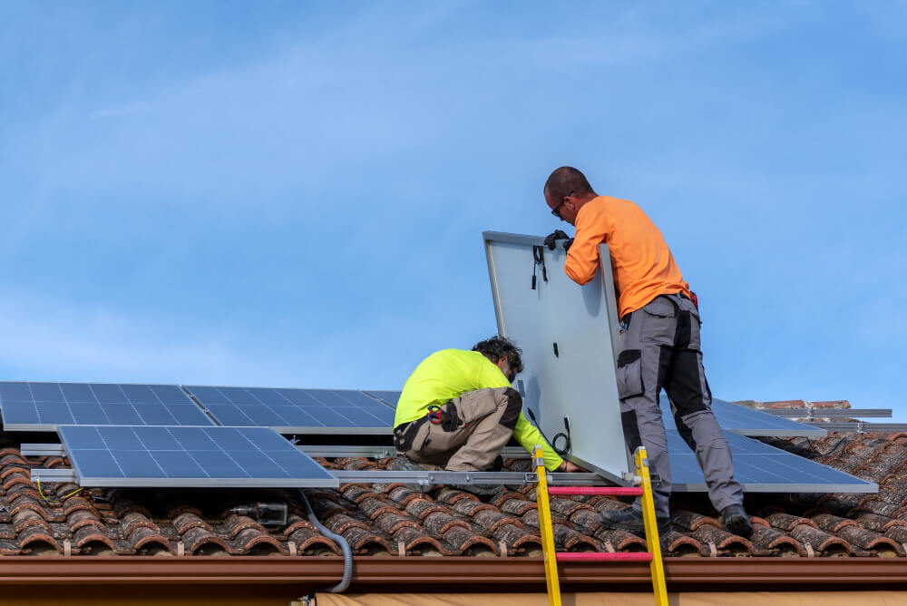 installation of solar panels